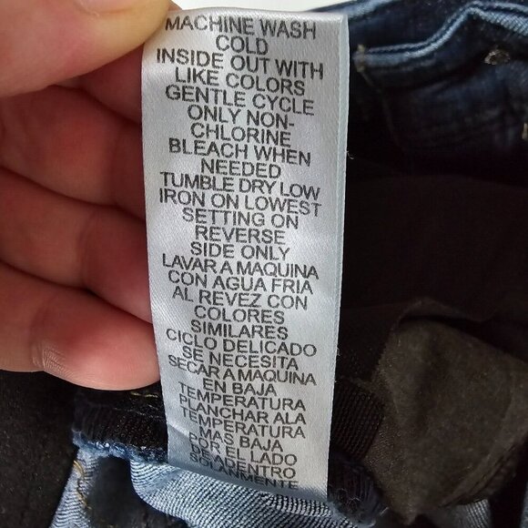 Democracy Womens Ab Technology Tapered Jeans Raw Hem Size 2 Blue Stretch Casual - Picture 7 of 13